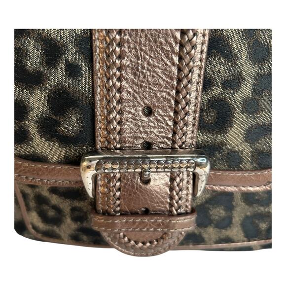Brighton Leopard Print Chain Strap Small Crossbody Bag - Picture 8 of 13